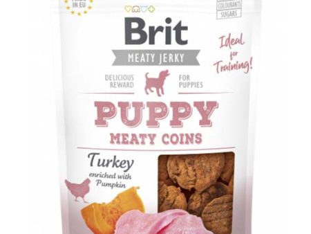 EXP 03APR25 Brit Jerky Turkey Meat Coins Puppy Treat 80g on Sale