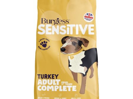 Burgess Sensitive Adult Dog Food Turkey & Rice 2kg Hot on Sale