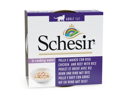 Schesir Cat Chicken Beef & Rice 85g Tin Cheap