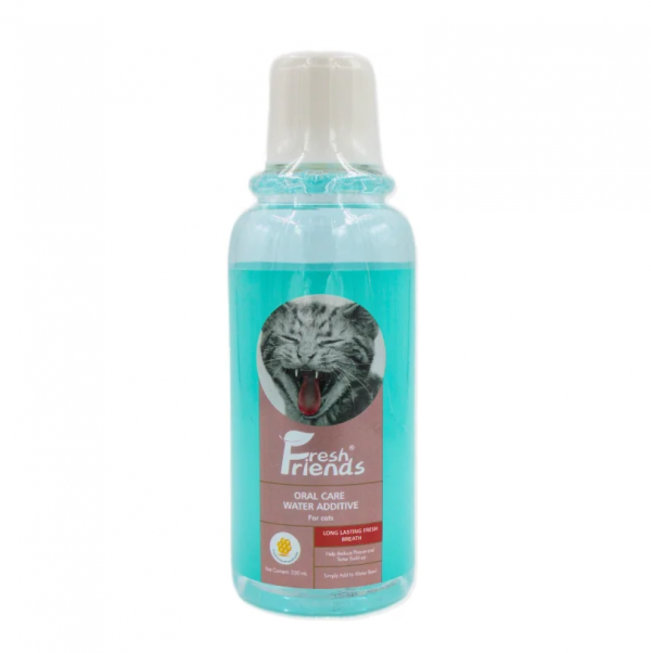 EXP 15FEB25 Fresh Friends Oral Care Water Additive for Cats 330ml For Sale