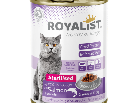 Royalist Cat Sterilised Salmon Chunks in Gravy 400g For Discount