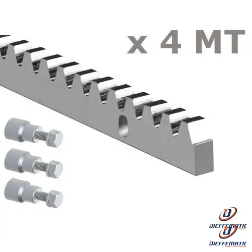 4pz Cremagliera Zincata Acciaio 30x12 M4 Cancello Scorrevole 4m Pezzi Da 1 Metro Online Sale